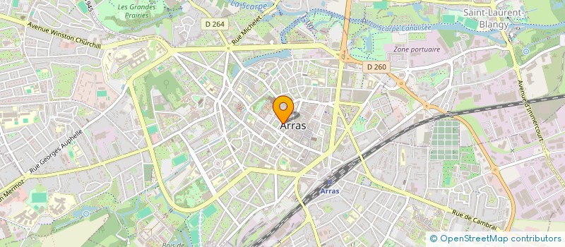 localisation de l'entreprise ARRAS SPORT ET SANTE à ARRAS
