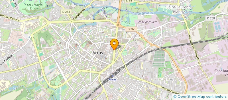 localisation de l'entreprise ARRAS T.P à ARRAS