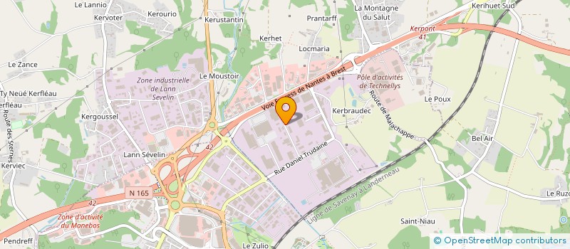 localisation de l'entreprise ARREA LORIENT à CAUDAN