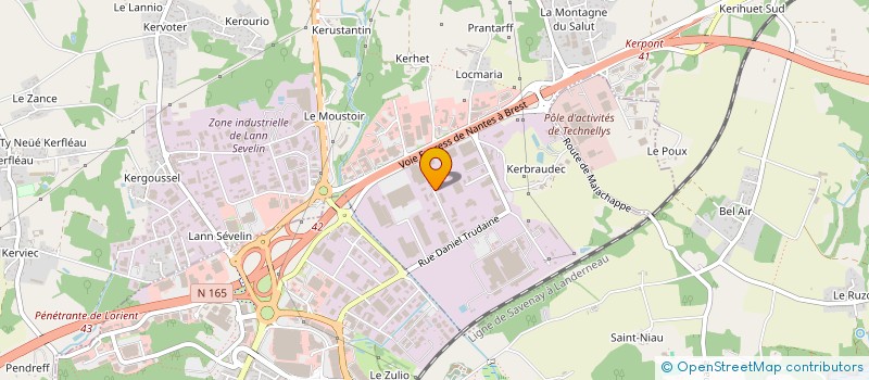localisation de l'entreprise ARREA RENNES à CAUDAN