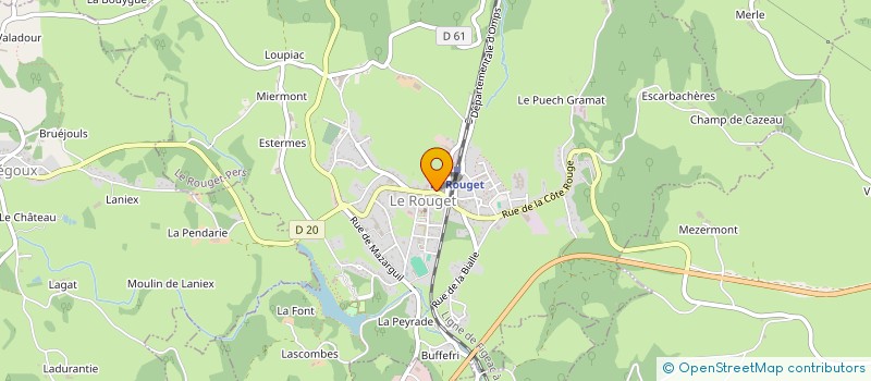 localisation de l'entreprise ARRESTIER-SOUQUET à LE ROUGET-PERS