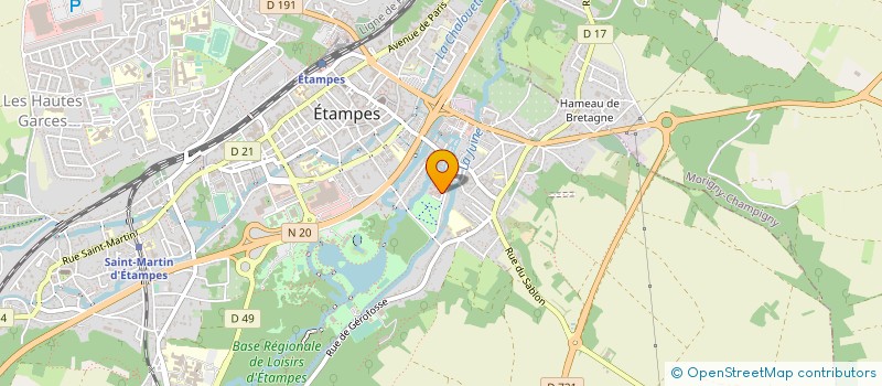 localisation de l'entreprise ARREZO SPORT à ETAMPES