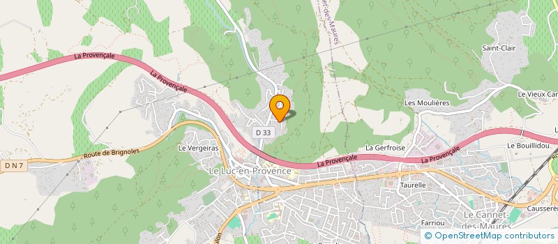 localisation de l'entreprise ARRIANI CLOTURES à LE LUC