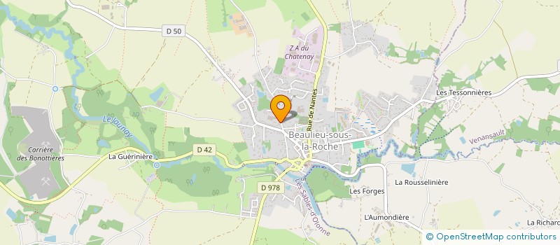 localisation de l'entreprise ARRIMAGE SECURITE TOITURE  BEAULIEU-SOUS-LA-ROCHE