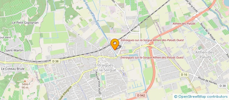 localisation de l'entreprise ARROTECHNIC à ENTRAIGUES-SUR-LA-SORGUE