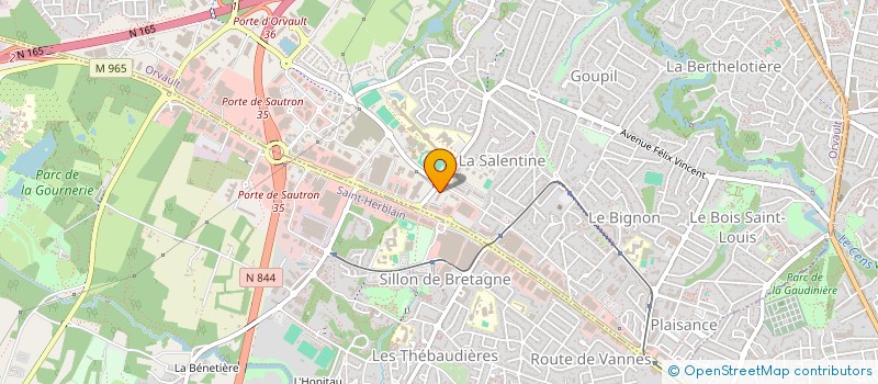 localisation de l'entreprise ARROUCH ET CAUDAN à ORVAULT