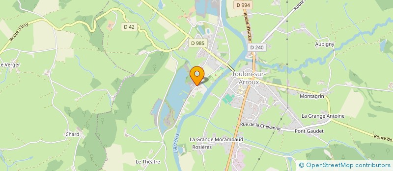 localisation de l'entreprise ARROUX GRANULATS  TOULON-SUR-ARROUX