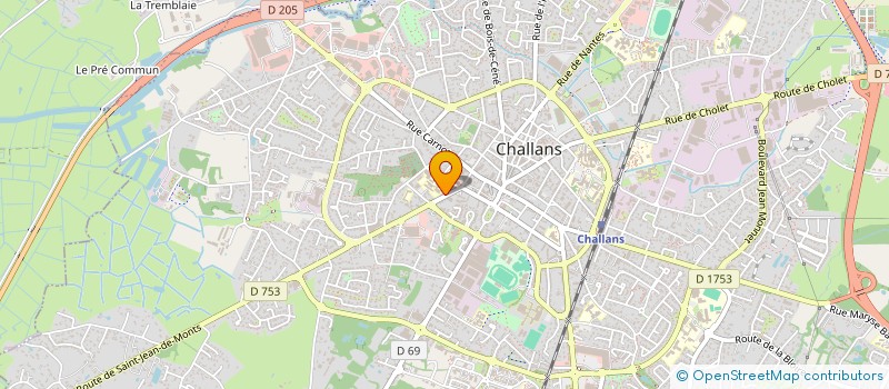 localisation de l'entreprise ARRYS à CHALLANS