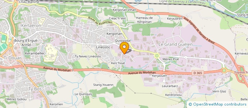 localisation de l'entreprise ARS CONSTRUCTION à QUIMPER