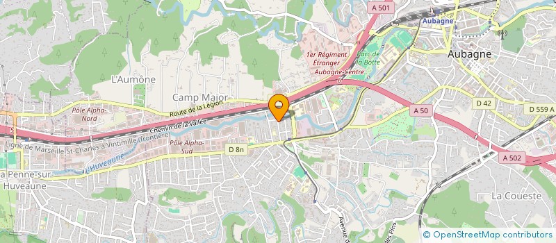 localisation de l'entreprise ARS DIFFUSION  AUBAGNE