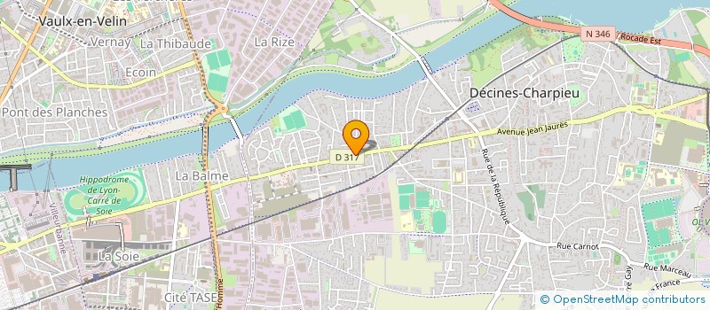 localisation de l'entreprise ARS INTERIM à DECINES-CHARPIEU