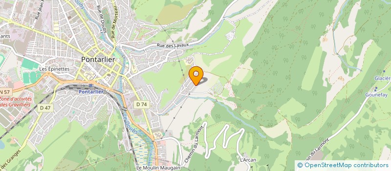 localisation de l'entreprise ARS NOVA  PONTARLIER