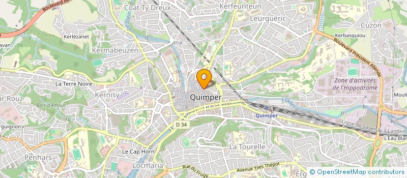 localisation de l'entreprise ARS RESTAURATION  QUIMPER