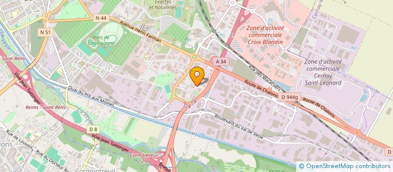 localisation de l'entreprise ARSA INGENIERIE à REIMS