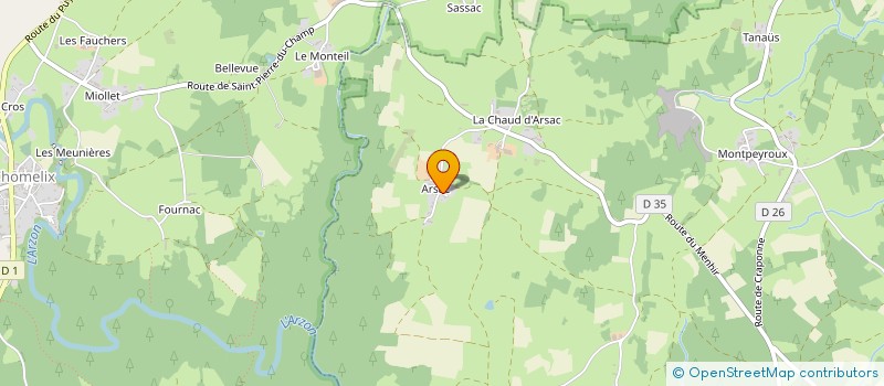 localisation de l'entreprise ARSAC LA SOURCE  SAINT-PIERRE-DU-CHAMP