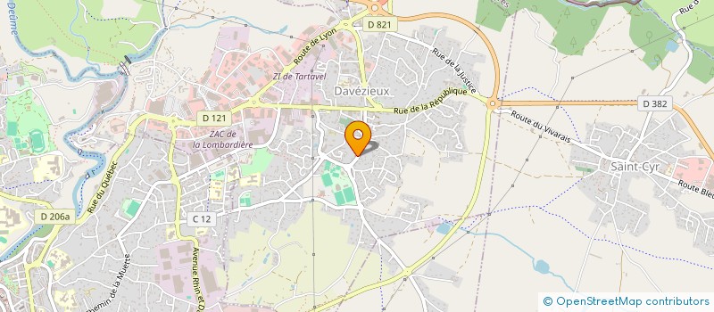 localisation de l'entreprise ARSAC TRAVAUX PAYSAGERS à DAVEZIEUX