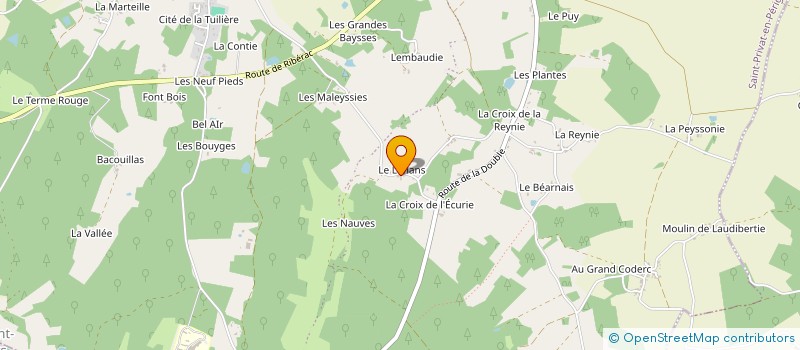 localisation de l'entreprise ARSAULT 24  SAINT PRIVAT EN PERIGORD