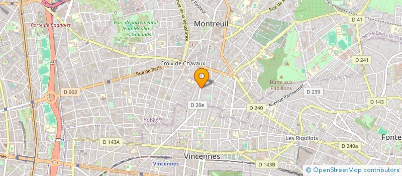localisation de l'entreprise ARSEL ASSOC DEVELOPPEM STRUCTURE LOCALE à MONTREUIL