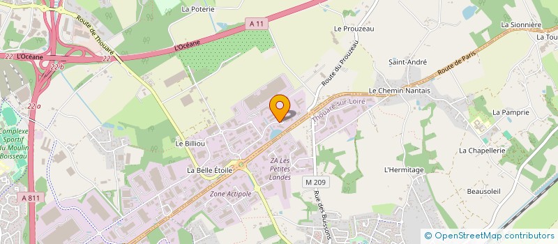 localisation de l'entreprise ARSI à CARQUEFOU