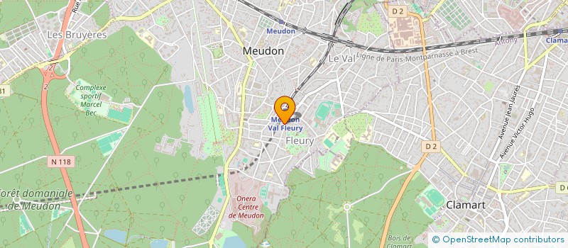 localisation de l'entreprise ARSONNEAU DECO à MEUDON