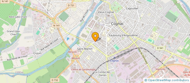 localisation de l'entreprise ARSPIRITS à COGNAC