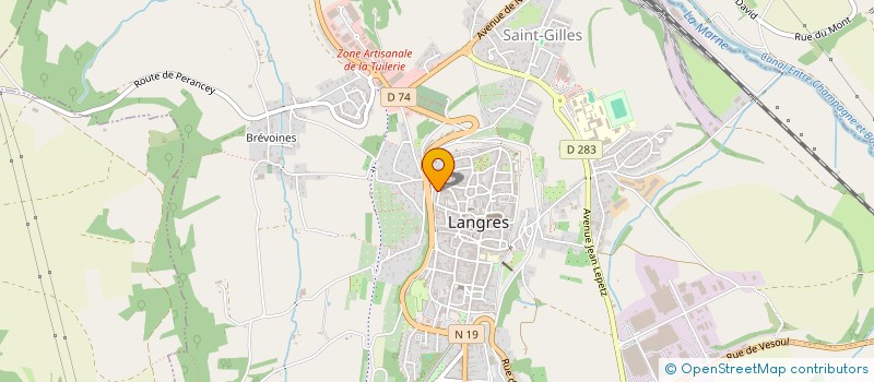 localisation de l'entreprise ART 17 à LANGRES