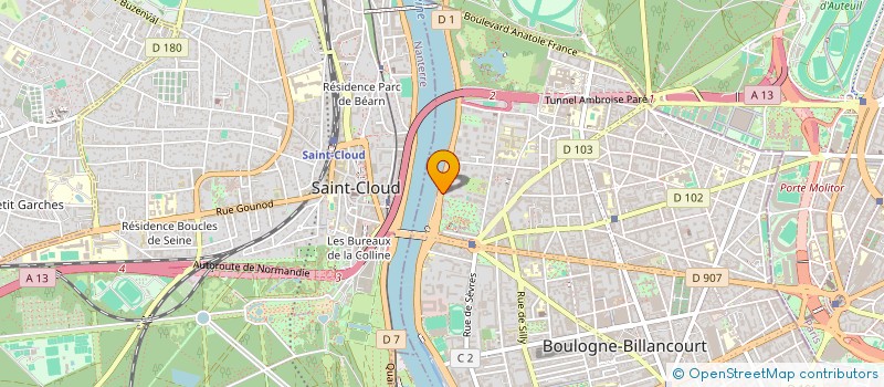 localisation de l'entreprise ART 2 TRIOMPHE à BOULOGNE-BILLANCOURT