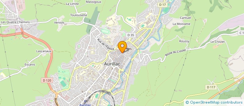 localisation de l'entreprise ART 612 à AURILLAC