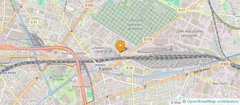 localisation de l'entreprise ART à PANTIN