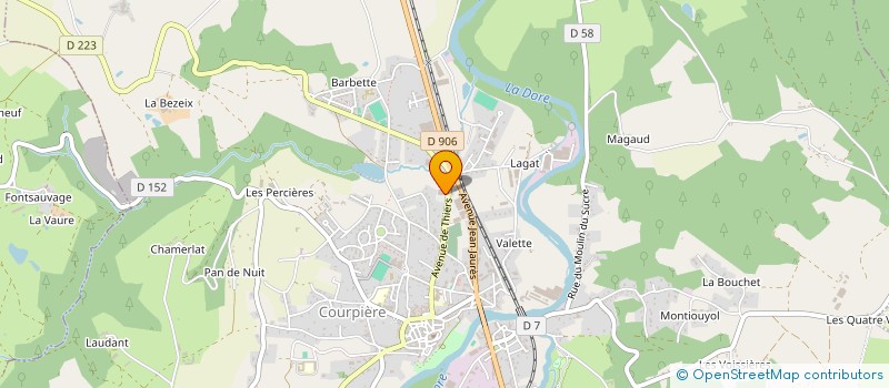localisation de l'entreprise ART A PORTER à COURPIERE