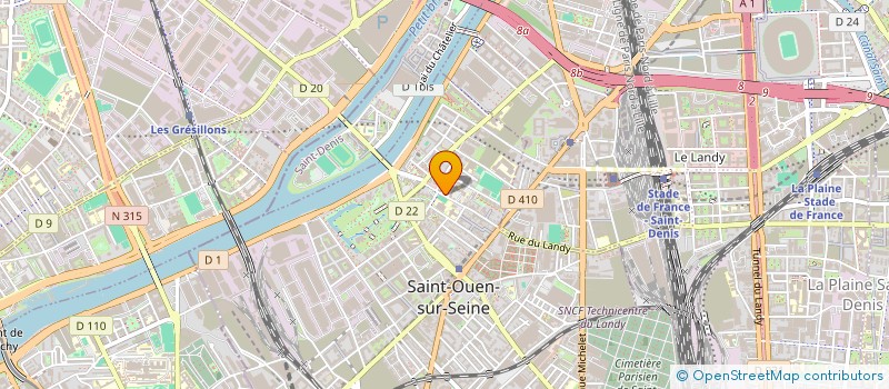localisation de l'entreprise ART'ACT à SAINT-OUEN-SUR-SEINE