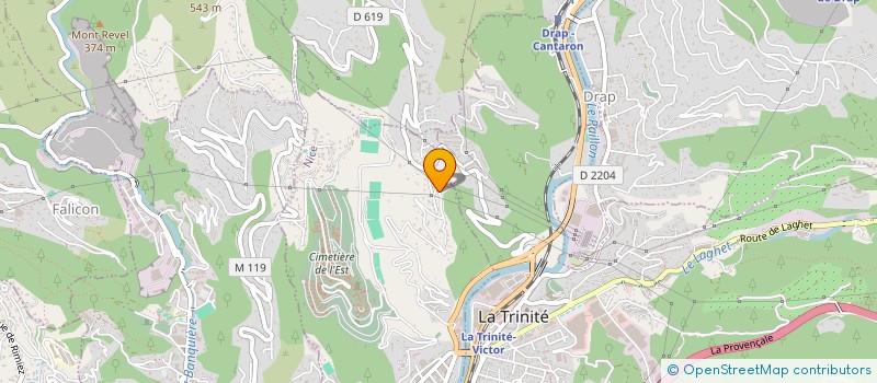 localisation de l'entreprise ART ALU ET MIROITERIE à NICE