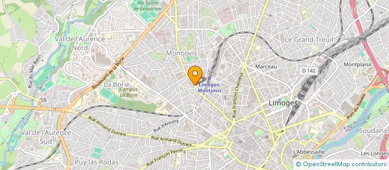 localisation de l'entreprise ART 'ANGO à LIMOGES