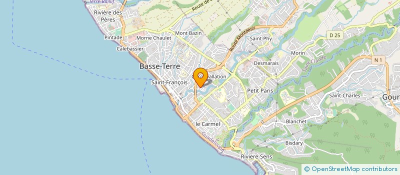 localisation de l'entreprise ART BEAUTE COIFFURES à BASSE-TERRE