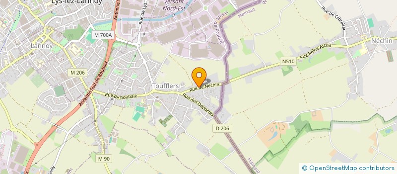 localisation de l'entreprise ART BETON AS  TOUFFLERS