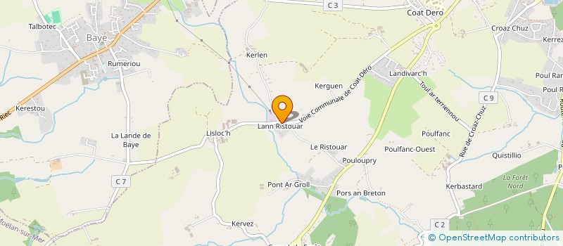 localisation de l'entreprise ART & BROCANTE  QUIMPERLE