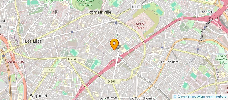 localisation de l'entreprise ART BTP à ROMAINVILLE