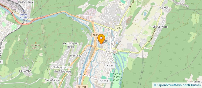 localisation de l'entreprise ART CADRE DISTRIBUTION à VIZILLE