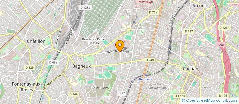 localisation de l'entreprise ART CARROSSERIE à BAGNEUX