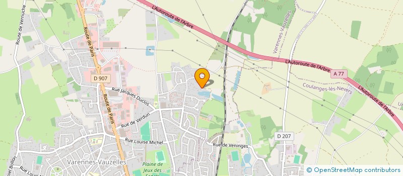 localisation de l'entreprise ART-CINE VENINGES  VARENNES-VAUZELLES