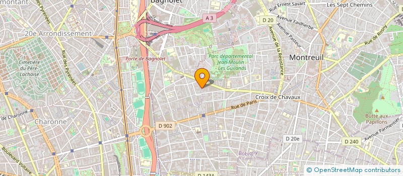 localisation de l'entreprise ART COCKTAIL CLUB à BAGNOLET