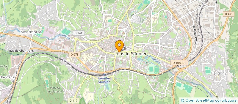 localisation de l'entreprise ART COIF' à LONS-LE-SAUNIER
