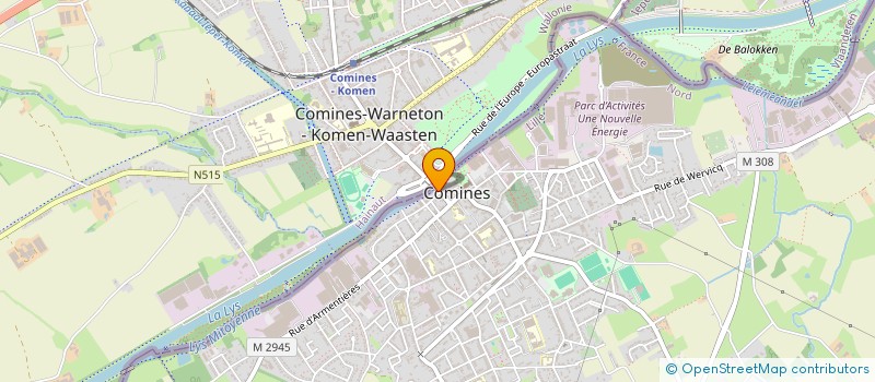 localisation de l'entreprise ART COIFF...  COMINES