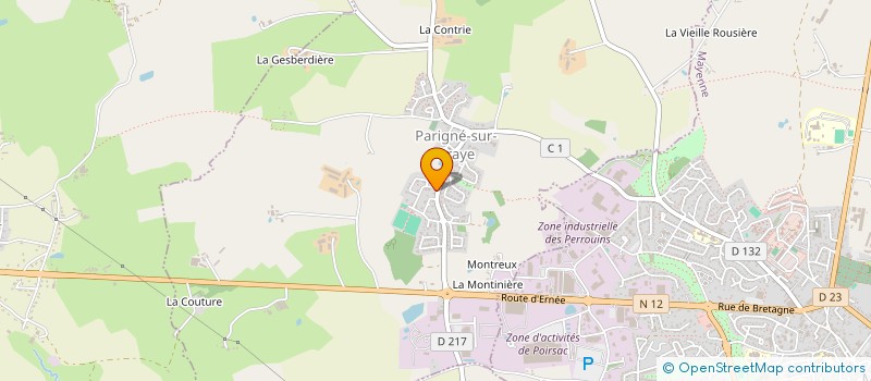 localisation de l'entreprise ART & COIFFURE  PARIGNE-SUR-BRAYE