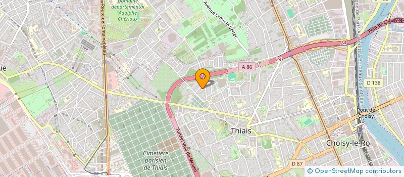 localisation de l'entreprise ART'CONCEPT à THIAIS
