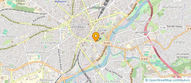 localisation de l'entreprise ART CONCEPT & FEU à LIMOGES