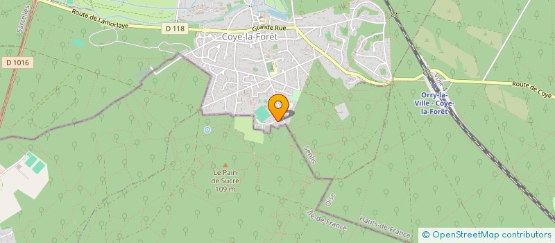 localisation de l'entreprise ART CONCEPT SERVICES  COYE LA FORET