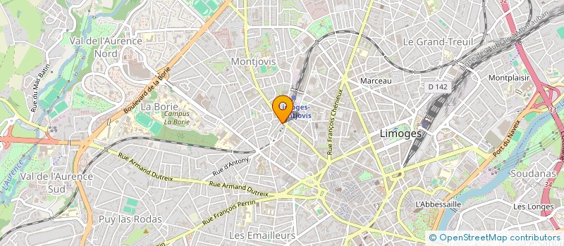 localisation de l'entreprise ART CONDUITE à LIMOGES