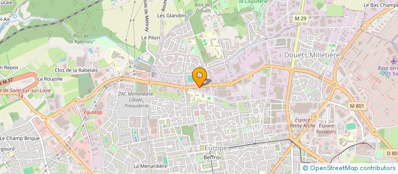 localisation de l'entreprise ART'CUISINES ET BAINS à TOURS
