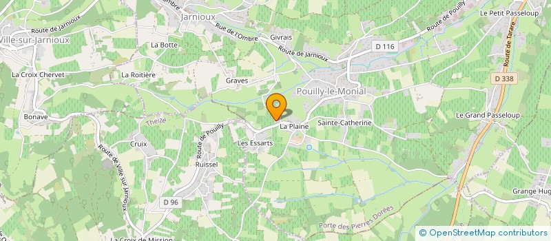 localisation de l'entreprise ART, CULTURE ET PATRIMOINE EN AUVERGNE-RHONE-ALPES à PORTE-DES-PIERRES-DOREES